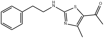 1-(5-METHYL-3-((2-PHENYLETHYL)AMINO)-2,4-THIAZOLYL)ETHAN-1-ONE Struktur