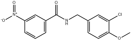 N-(3-CHLORO-4-METHOXYBENZYL)-3-NITROBENZENECARBOXAMIDE Struktur