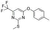 4-(4-METHYLPHENOXY)-2-(METHYLSULFANYL)-6-(TRIFLUOROMETHYL)PYRIMIDINE Struktur