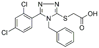 [[4-BENZYL-5-(2,4-DICHLOROPHENYL)-4H-1,2,4-TRIAZOL-3-YL]THIO]ACETIC ACID Struktur