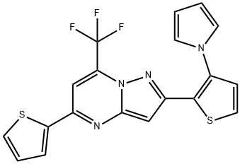 2-[3-(1H-PYRROL-1-YL)-2-THIENYL]-5-(2-THIENYL)-7-(TRIFLUOROMETHYL)PYRAZOLO[1,5-A]PYRIMIDINE Struktur