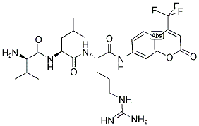 D-VAL-LEU-ARG 7-AMIDO-4-TRIFLUOROMETHYLCOUMARIN Struktur