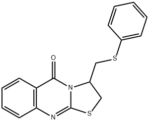 3-[(PHENYLSULFANYL)METHYL]-2,3-DIHYDRO-5H-[1,3]THIAZOLO[2,3-B]QUINAZOLIN-5-ONE Struktur