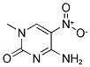 4-AMINO-5-(NITRO)-1-METHYLPYRIMIDIN-2(1H)-ONE Struktur