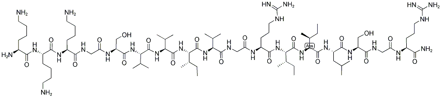 H-LYS-LYS-LYS-GLY-SER-VAL-VAL-ILE-VAL-GLY-ARG-ILE-ILE-LEU-SER-GLY-ARG-NH2 Struktur