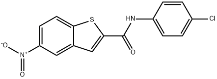 N-(4-CHLOROPHENYL)-5-NITRO-1-BENZOTHIOPHENE-2-CARBOXAMIDE Struktur