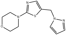 4-[5-(1H-PYRAZOL-1-YLMETHYL)-1,3-THIAZOL-2-YL]MORPHOLINE Struktur