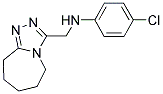 (4-CHLORO-PHENYL)-(6,7,8,9-TETRAHYDRO-5H-[1,2,4]TRIAZOLO[4,3-A]AZEPIN-3-YLMETHYL)-AMINE Struktur