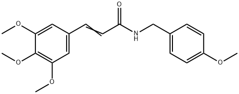 N-(4-METHOXYBENZYL)-3-(3,4,5-TRIMETHOXYPHENYL)ACRYLAMIDE Struktur