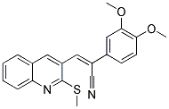 (Z)-2-(3,4-DIMETHOXYPHENYL)-3-[2-(METHYLSULFANYL)-3-QUINOLINYL]-2-PROPENENITRILE Struktur