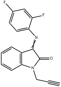 3-[(2,4-DIFLUOROPHENYL)IMINO]-1-(2-PROPYNYL)-1,3-DIHYDRO-2H-INDOL-2-ONE Struktur