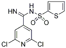 N-[(2,6-DICHLOROPYRIDIN-4-YL)(IMINO)METHYL]THIOPHENE-2-SULFONAMIDE Struktur