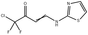 (E)-1-CHLORO-1,1-DIFLUORO-4-(1,3-THIAZOL-2-YLAMINO)-3-BUTEN-2-ONE Struktur