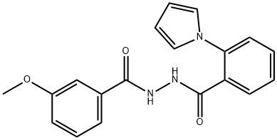 N'-(3-METHOXYBENZOYL)-2-(1H-PYRROL-1-YL)BENZENECARBOHYDRAZIDE Struktur