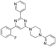 4-(2-FLUORO-PHENYL)-2-PYRIDIN-3-YL-6-(4-PYRIDIN-2-YL-PIPERAZIN-1-YL)-PYRIMIDINE Struktur