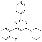 4-(2-FLUOROPHENYL)-6-PIPERIDIN-1-YL-2-PYRIDIN-4-YLPYRIMIDINE Struktur