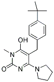 5-(4-TERT-BUTYL-BENZYL)-6-HYDROXY-1-METHYL-4-PYRROLIDIN-1-YL-1H-PYRIMIDIN-2-ONE Struktur