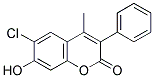 6-CHLORO-7-HYDROXY-4-METHYL-3-PHENYLCOUMARIN Struktur