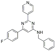 N-BENZYL-6-(4-FLUOROPHENYL)-2-PYRIDIN-4-YLPYRIMIDIN-4-AMINE Struktur