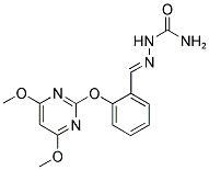 N-[1-AZA-2-[2-[(4,6-DIMETHOXYPYRIMIDIN-2-YL)OXY]PHENYL]ETHENYL]UREA Struktur