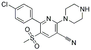 6-(4-CHLOROPHENYL)-5-(METHYLSULFONYL)-2-(PIPERAZIN-1-YL)PYRIDINE-3-CARBONITRILE Struktur