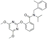 N-ISOPROPYL-N-(2-METHYLBENZYL)-2-[(4,6-DIMETHOXYPYRIMIDIN-2-YL)OXY]BENZAMIDE Struktur