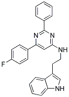 [6-(4-FLUORO-PHENYL)-2-PHENYL-PYRIMIDIN-4-YL]-[2-(1H-INDOL-3-YL)-ETHYL]-AMINE Struktur