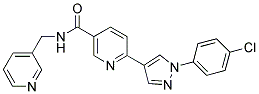 6-[1-(4-CHLOROPHENYL)-1H-PYRAZOL-4-YL]-N-(PYRIDIN-3-YLMETHYL)NICOTINAMIDE Struktur