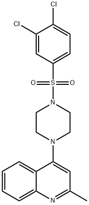 4-{4-[(3,4-DICHLOROPHENYL)SULFONYL]PIPERAZIN-1-YL}-2-METHYLQUINOLINE Struktur