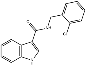 N-(2-CHLOROBENZYL)-1H-INDOLE-3-CARBOXAMIDE Struktur