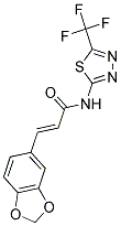 (2E)-3-(1,3-BENZODIOXOL-5-YL)-N-[5-(TRIFLUOROMETHYL)-1,3,4-THIADIAZOL-2-YL]ACRYLAMIDE Struktur