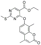 ETHYL 4-[(4,8-DIMETHYL-2-OXO-2H-CHROMEN-7-YL)OXY]-2-(METHYLTHIO)PYRIMIDINE-5-CARBOXYLATE Struktur