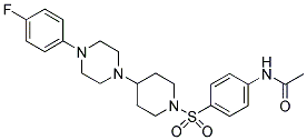 N-[4-((4-(4-(4-FLUOROPHENYL)PIPERAZIN-1-YL)PIPERIDIN-1-YL)SULFONYL)PHENYL]ACETAMIDE Struktur