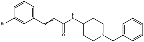 N-(1-BENZYL-4-PIPERIDINYL)-3-(3-BROMOPHENYL)ACRYLAMIDE Struktur