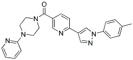 (4-PYRIDIN-2-YL-PIPERAZIN-1-YL)-[6-(1-P-TOLYL-1H-PYRAZOL-4-YL)-PYRIDIN-3-YL]-METHANONE Struktur