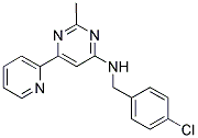 N-(4-CHLOROBENZYL)-2-METHYL-6-PYRIDIN-2-YLPYRIMIDIN-4-AMINE Struktur