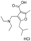 4-DIETHYLAMINOMETHYL-5-ISOBUTYL-2-METHYL-FURAN-3-CARBOXYLIC ACID HYDROCHLORIDE Struktur