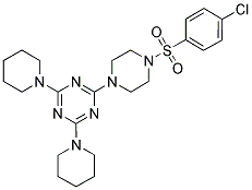 2-(4-(4-CHLOROPHENYLSULFONYL)PIPERAZIN-1-YL)-4,6-DI(PIPERIDIN-1-YL)-1,3,5-TRIAZINE Struktur