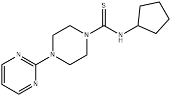 N-CYCLOPENTYL-4-PYRIMIDIN-2-YLPIPERAZINE-1-CARBOTHIOAMIDE Struktur