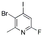 3-BROMO-6-FLUORO-4-IODO-2-PICOLINE Struktur