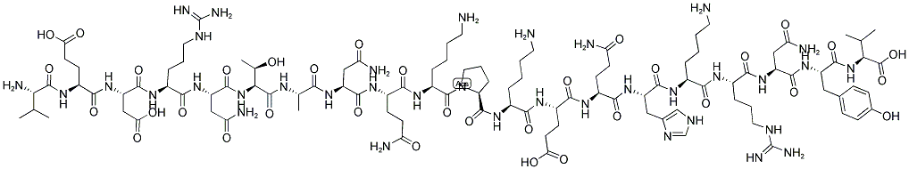 H-VAL-GLU-ASP-ARG-ASN-THR-ALA-ASN-GLN-LYS-PRO-LYS-GLU-GLN-HIS-LYS-ARG-ASN-TYR-VAL-OH Struktur