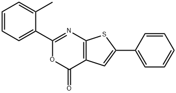 2-(2-METHYLPHENYL)-6-PHENYL-4H-THIENO[2,3-D][1,3]OXAZIN-4-ONE Struktur