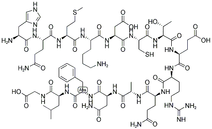 HIS-GLN-MET-LYS-ASP-CYS-THR-GLU-ARG-GLN-ALA-ASN-PHE-LEU-GLY-OH Struktur