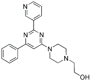 2-[4-(6-PHENYL-2-PYRIDIN-3-YLPYRIMIDIN-4-YL)PIPERAZIN-1-YL]ETHANOL Struktur