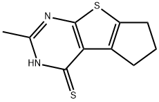 2-METHYL-6,7-DIHYDRO-5H-CYCLOPENTA[4,5]THIENO[2,3-D]PYRIMIDINE-4-THIOL Struktur