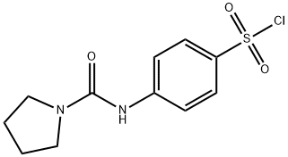 4-[(PYRROLIDINE-1-CARBONYL)-AMINO]BENZENESULFONYL CHLORIDE Struktur