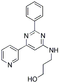 3-[(2-PHENYL-6-PYRIDIN-3-YLPYRIMIDIN-4-YL)AMINO]PROPAN-1-OL Struktur