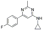 N-CYCLOPROPYL-6-(4-FLUOROPHENYL)-2-METHYLPYRIMIDIN-4-AMINE Struktur