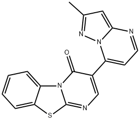 3-(2-METHYLPYRAZOLO[1,5-A]PYRIMIDIN-7-YL)-4H-PYRIMIDO[2,1-B][1,3]BENZOTHIAZOL-4-ONE Struktur