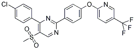 4-(4-CHLOROPHENYL)-5-(METHYLSULPHONYL)-2-[4-(5-(TRIFLUOROMETHYL)PYRIDIN-2-YLOXY)PHENYL]PYRIMIDINE Struktur